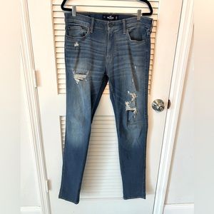 Men’s Hollister Jeans - Ripped Stacked Skinny - 34Wx32L